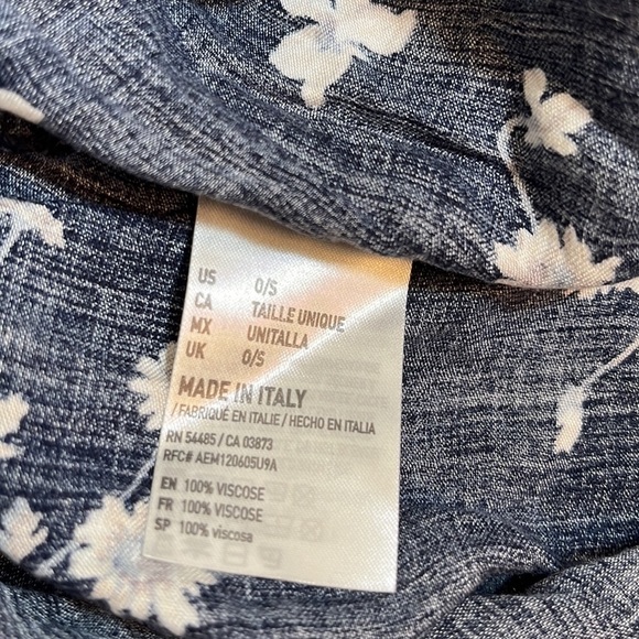 *3/$15* Don’t Ask Why Navy Floral Sheer Cold Shoulder Shirt - Picture 9 of 9